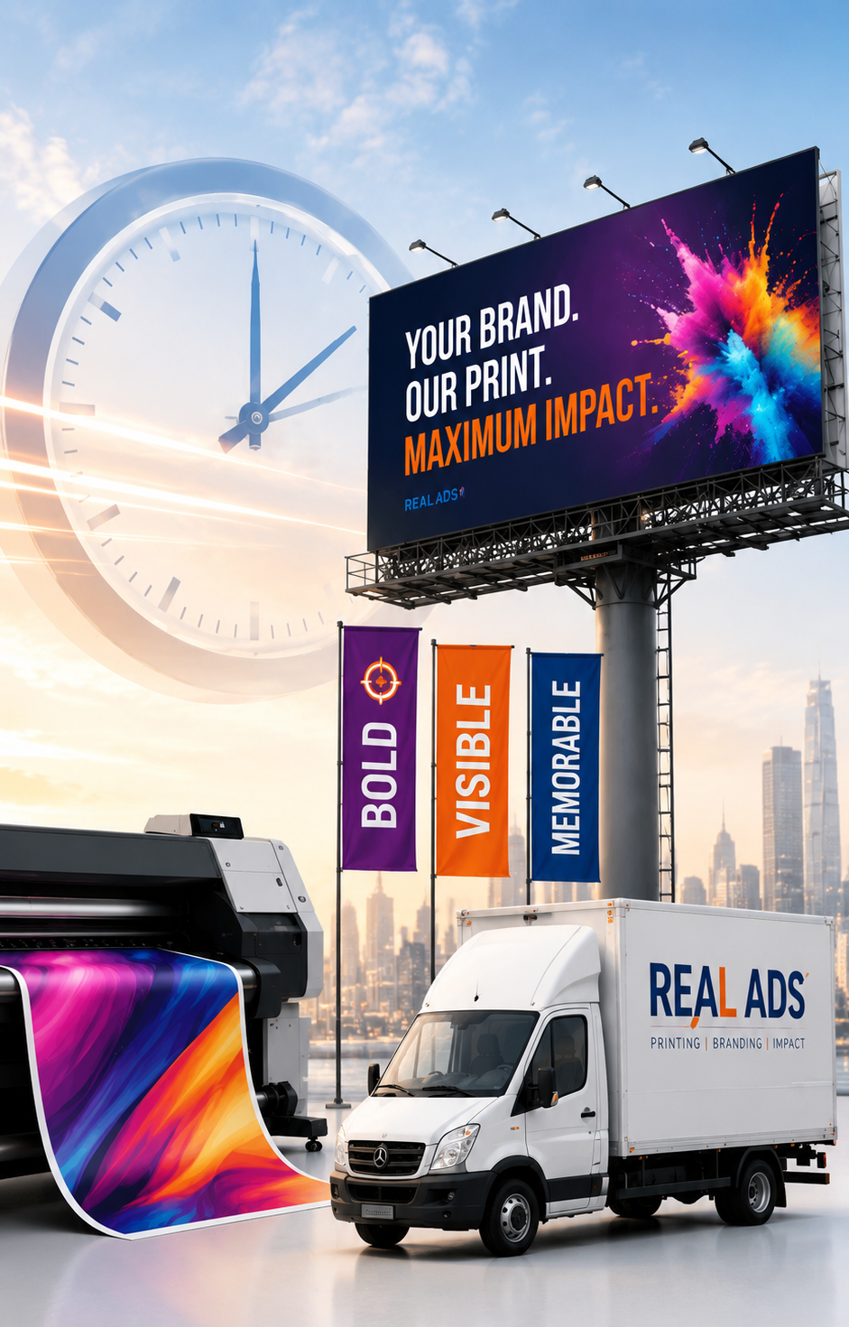Real Ads Custom Billboard and Vehicle Branding Designs kochi